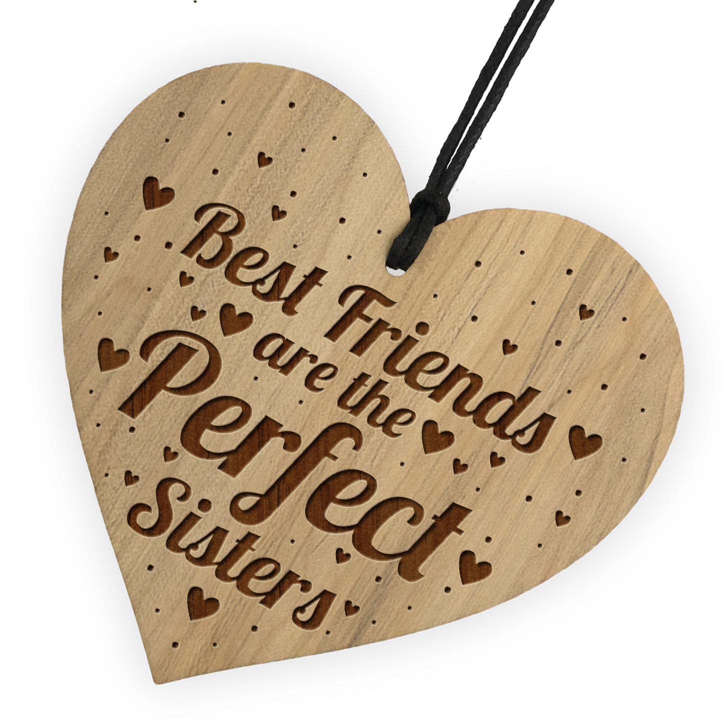 Best Friend Engraved Friendship Plaque Wooden Heart Birthday