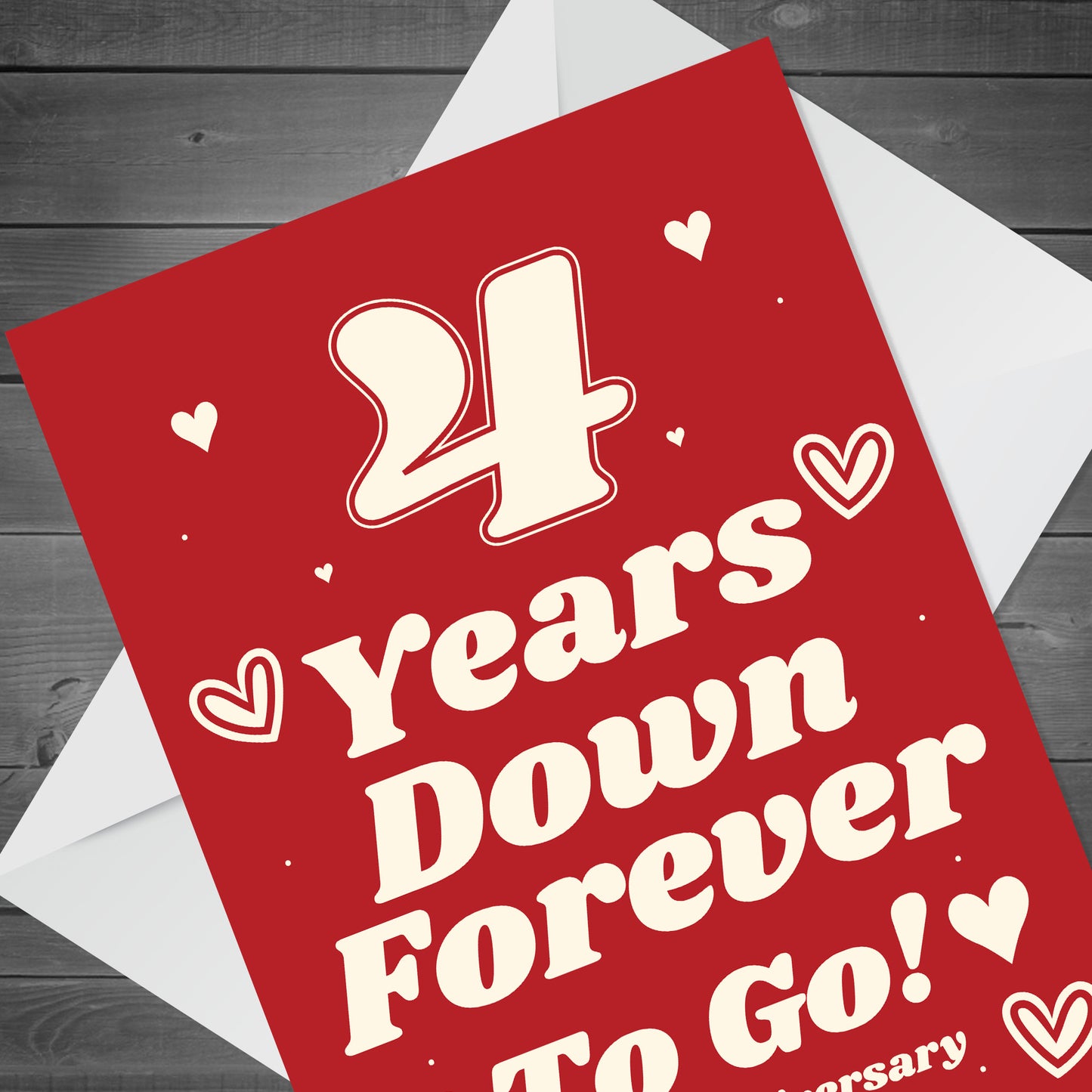 Funny Joke 4th Anniversary Card For Husband Wife Card For Him
