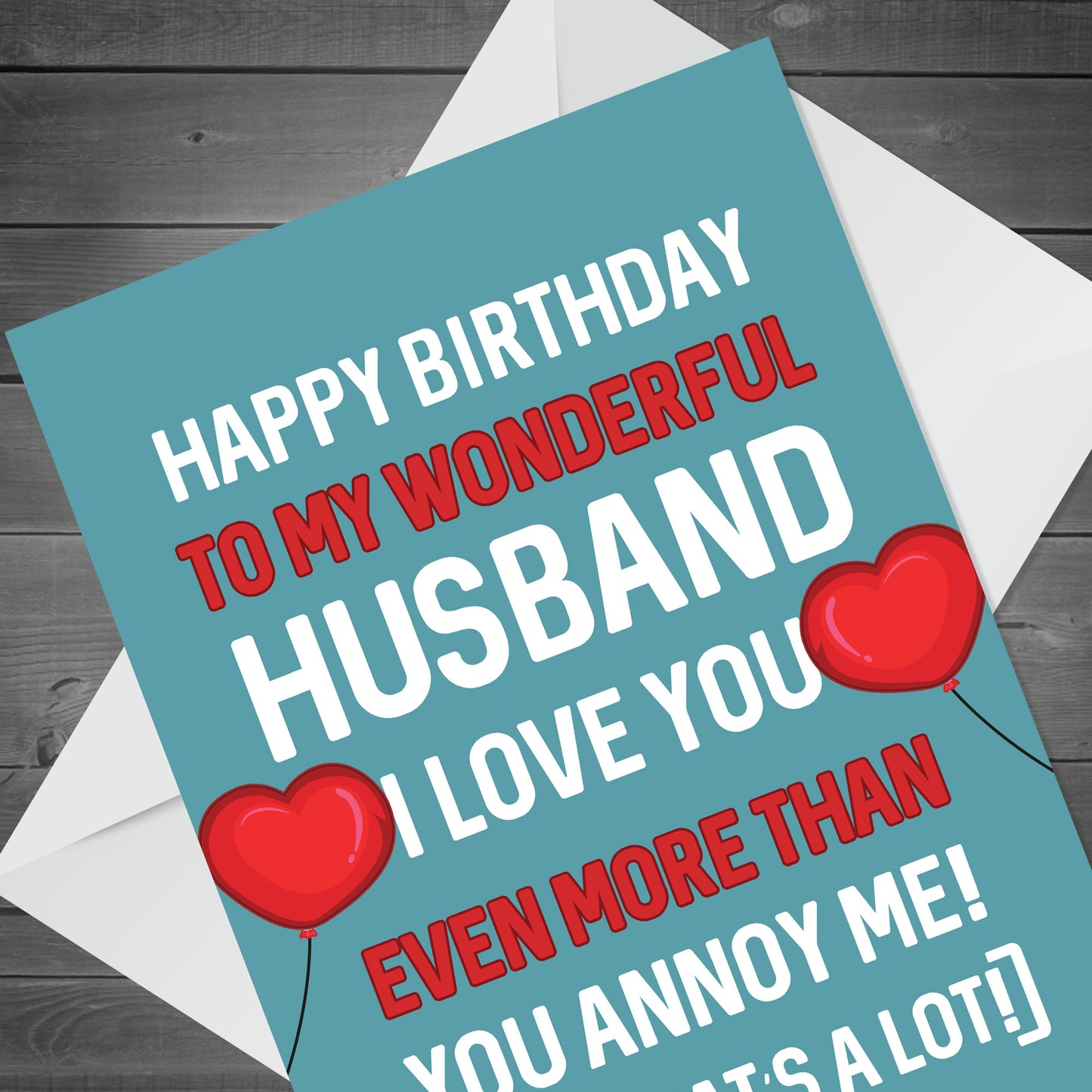 Novelty Birthday Card For Husband Funny Rude Birthday Card
