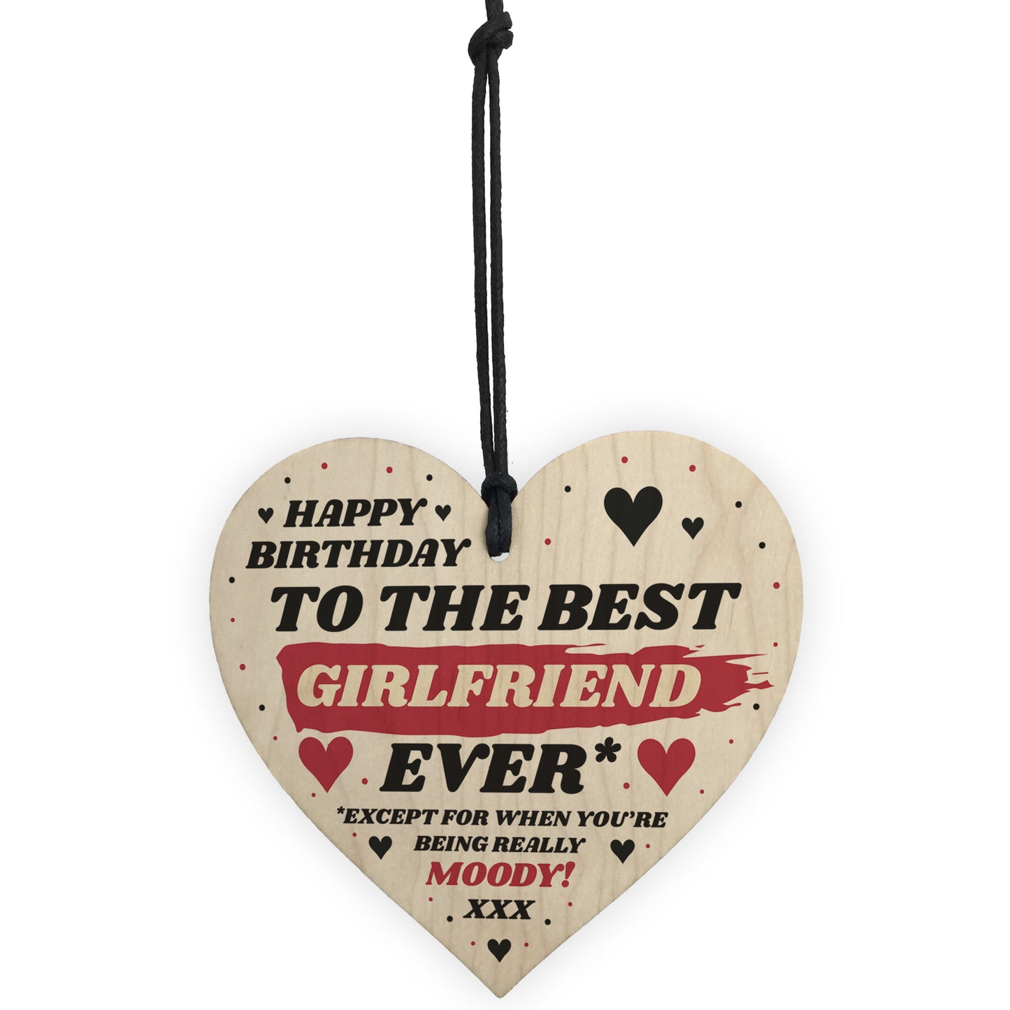 Funny Joke Gift For Girlfriend Birthday Wood Heart Gift For He