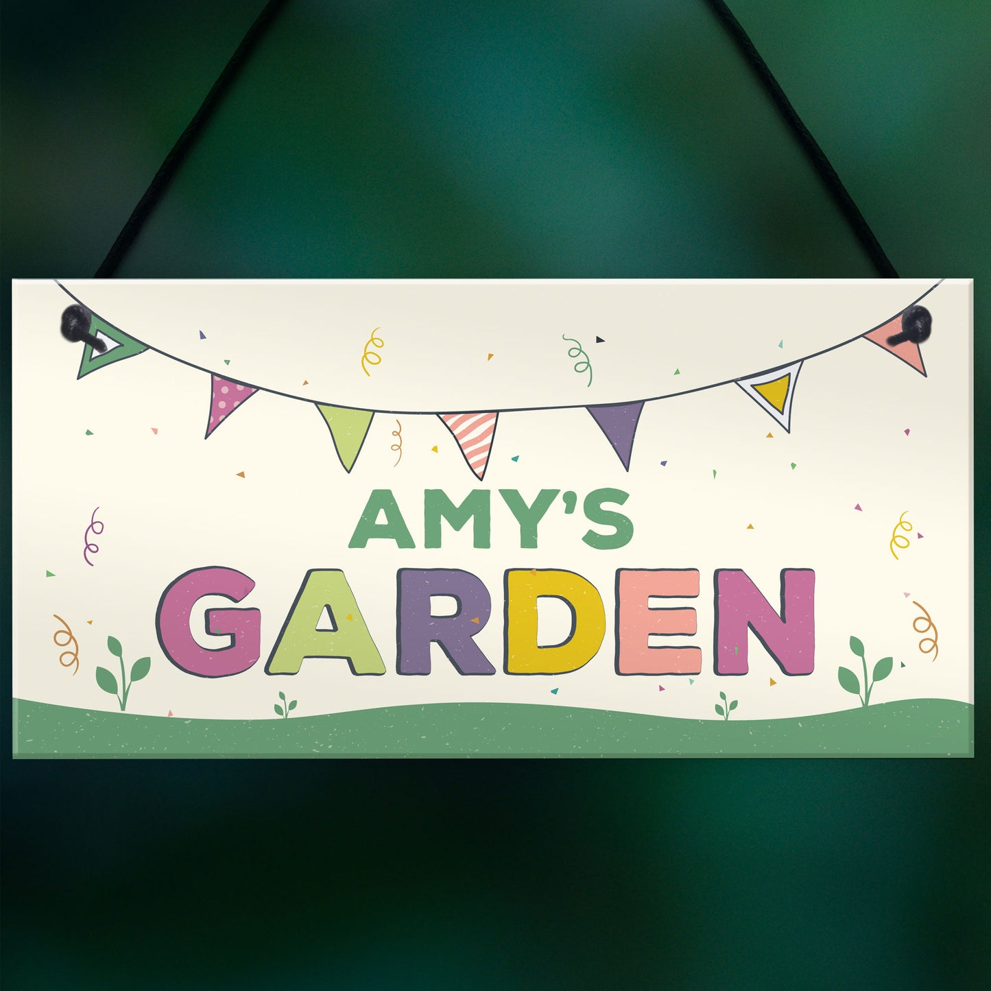 Childs Garden Sign Personalised Summerhouse Sign Colourful
