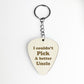 Uncle Wooden Keyring Gift For Guitarist Birthday Christmas Gift