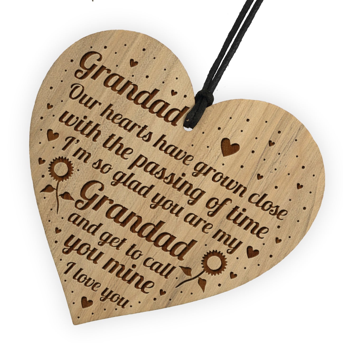 Grandfather Gift Engraved Heart Grandad Gifts For Birthday Xmas