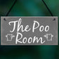 The Poo Room Shabby Chic Bathroom Toilet Loo Plaque Door Sign