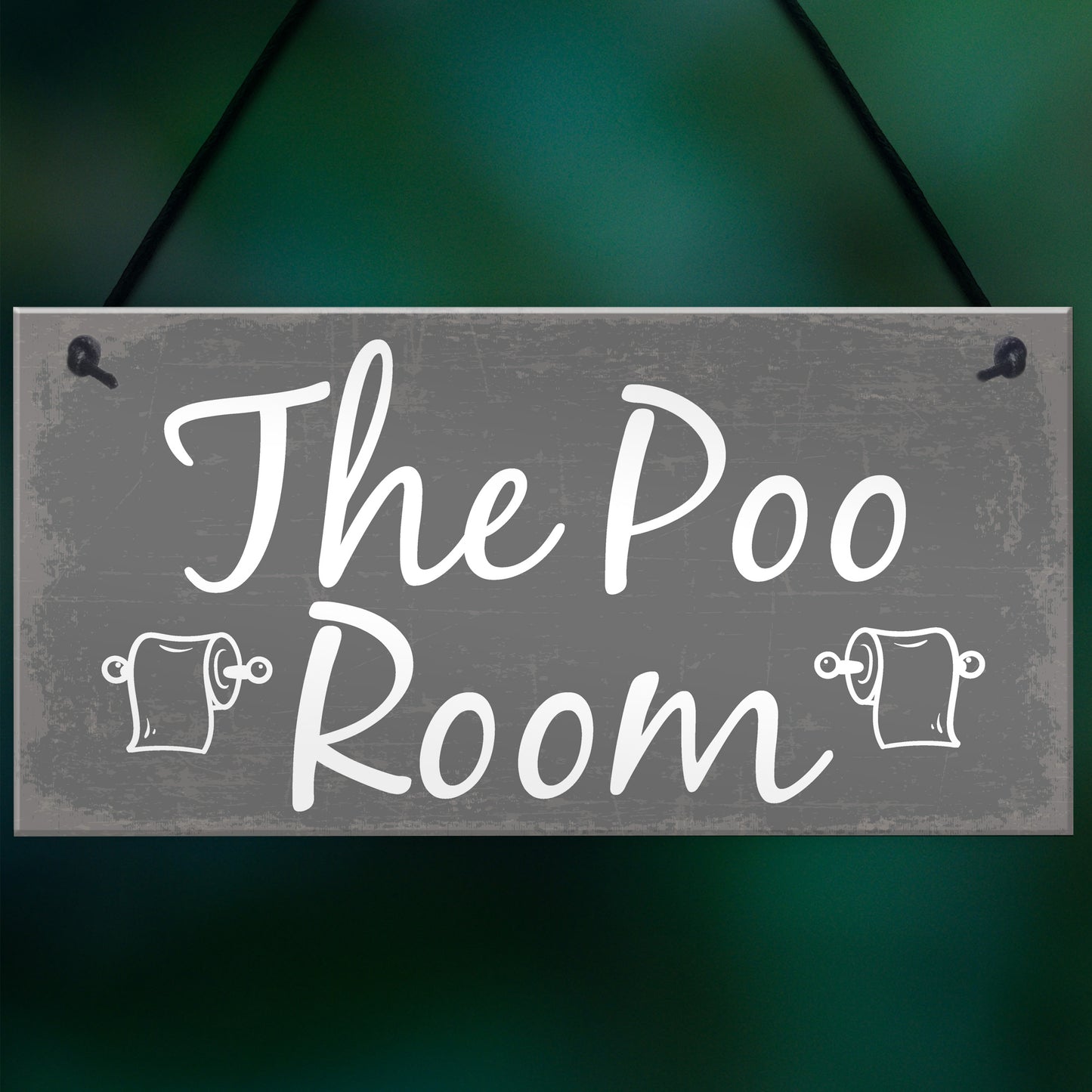 The Poo Room Shabby Chic Bathroom Toilet Loo Plaque Door Sign