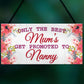 BEST MUMS Promoted to NANNY Pregnancy Gift Baby Hanging Plaque
