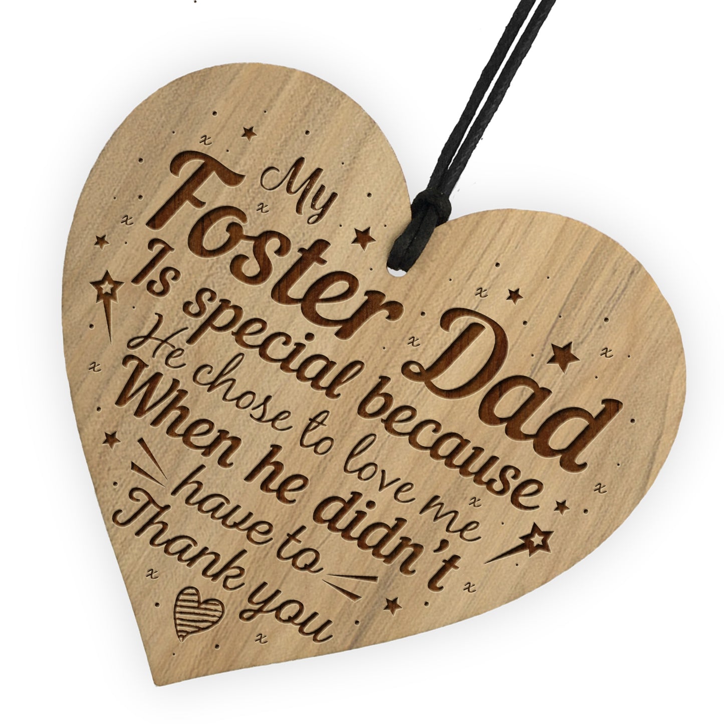 Foster Dad Gift For Birthday Christmas THANK YOU Gift Heart