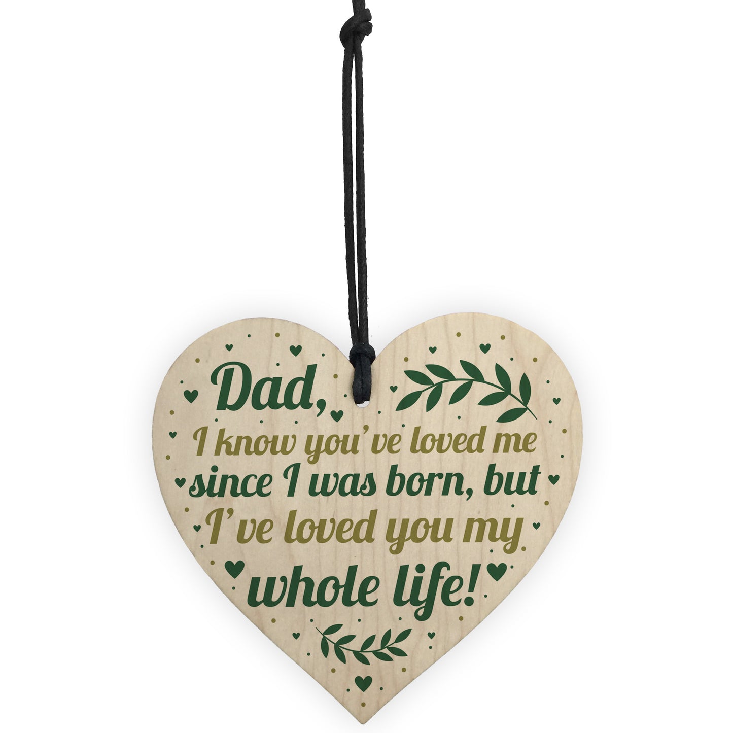 Gifts For Dad From Son Daughter Wooden Heart Birthday Christmas