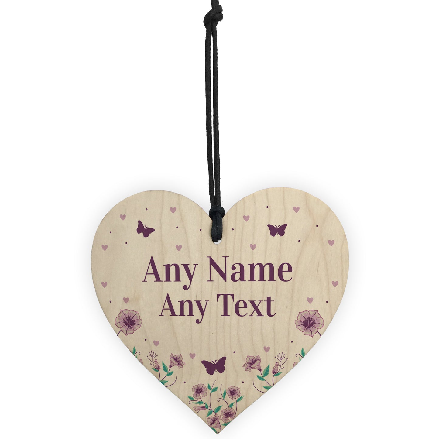 Personalised Floral Heart Plaque Friendship Gift Best Friends