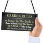 3 PACK Garden Rules Hanging Sign Bundle Gift For Her Women
