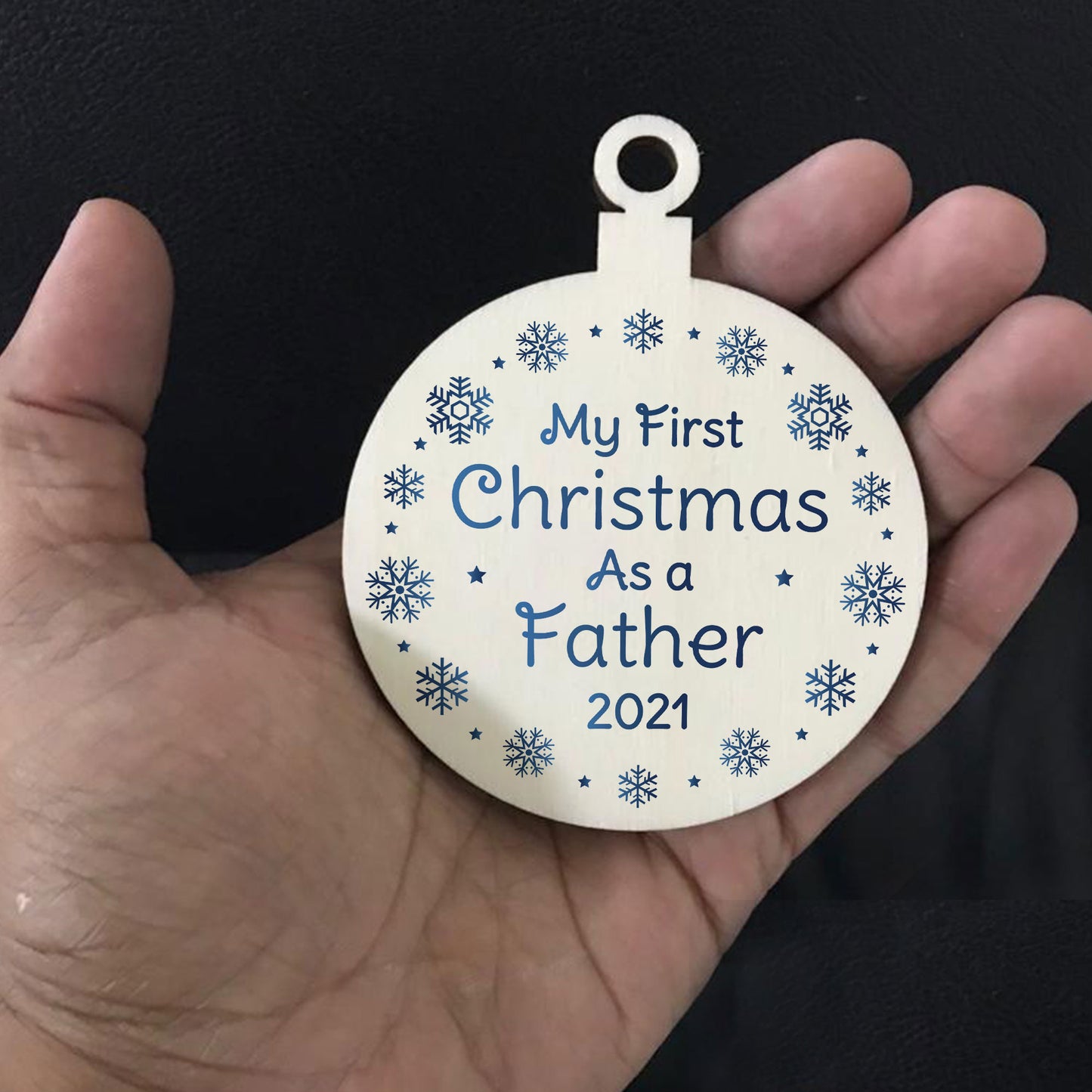 My First Christmas As A Father Daddy Gift Hanging Tree Decor