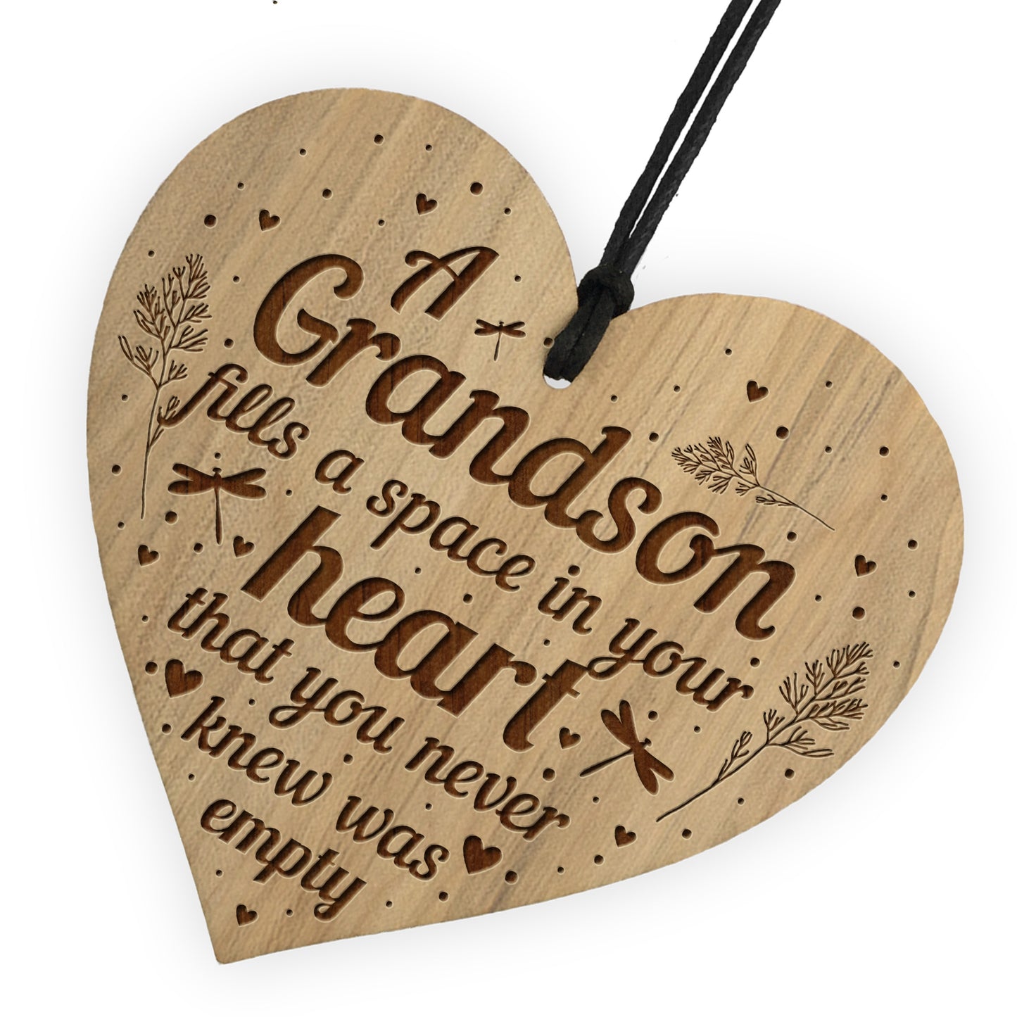Gift For Grandson Engraved Heart Grandson Birthday Christmas