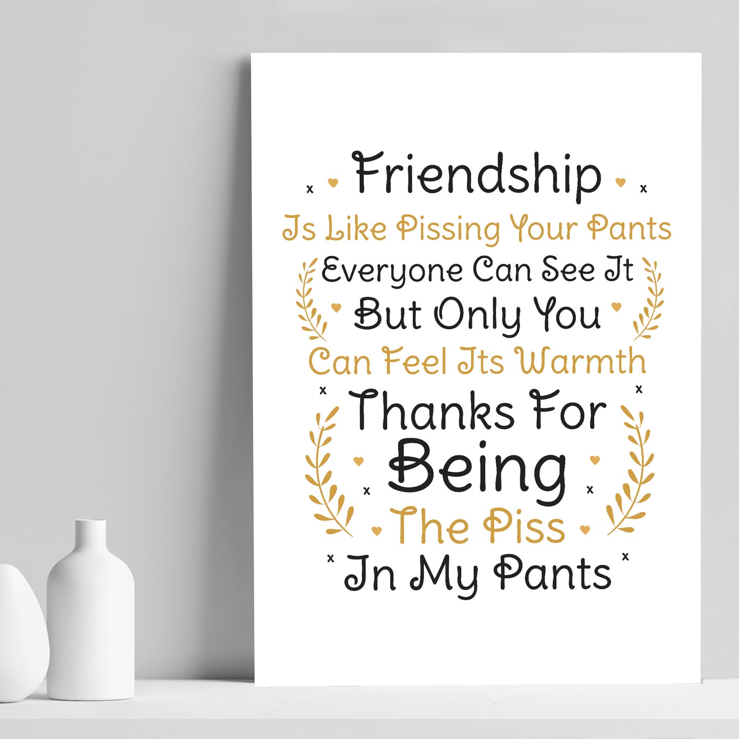 Best Friend Gift Funny Friendship Gift Print Thank You Birthday