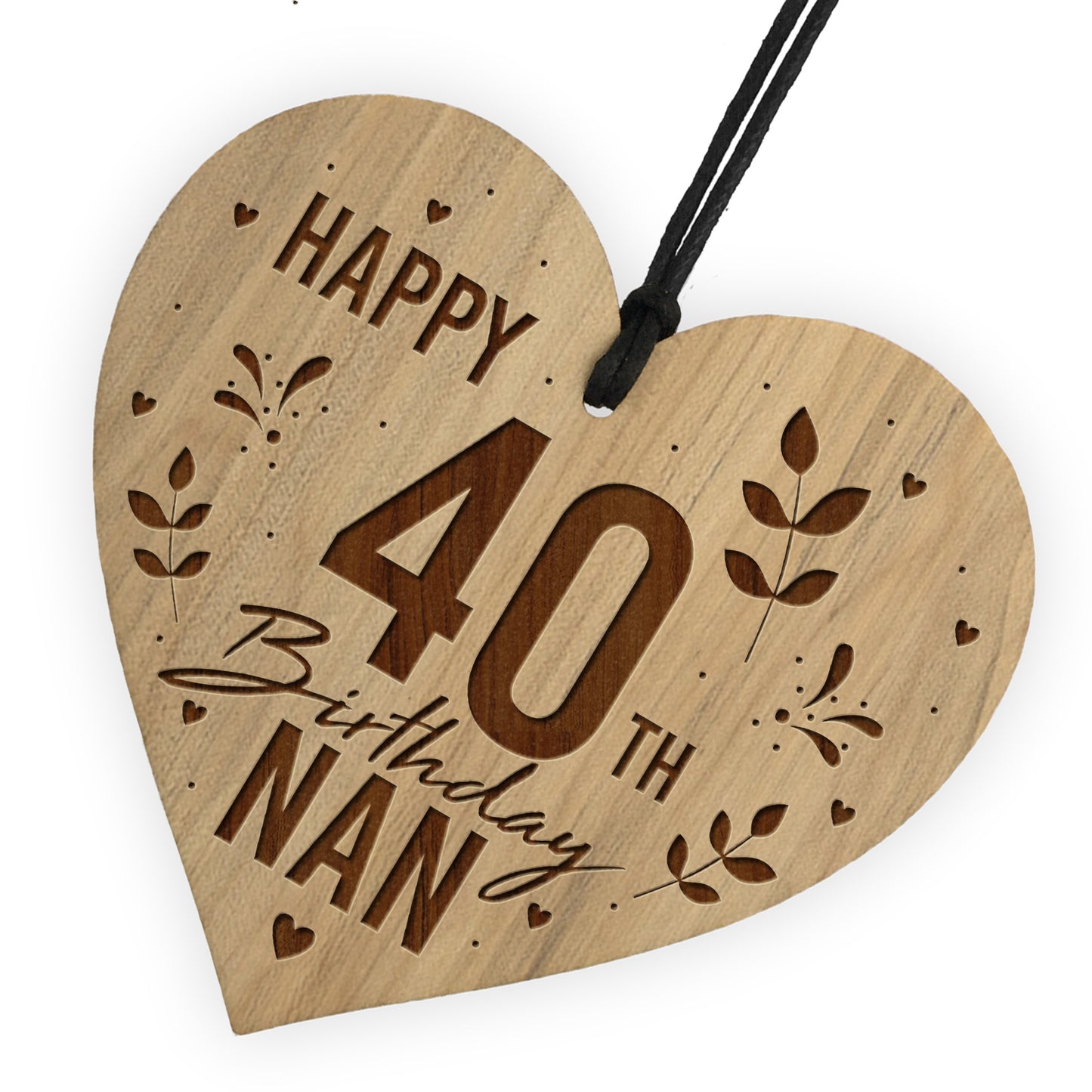 Nan Birthday Gifts Engraved Heart 40th 50th 60th 70th Birthday
