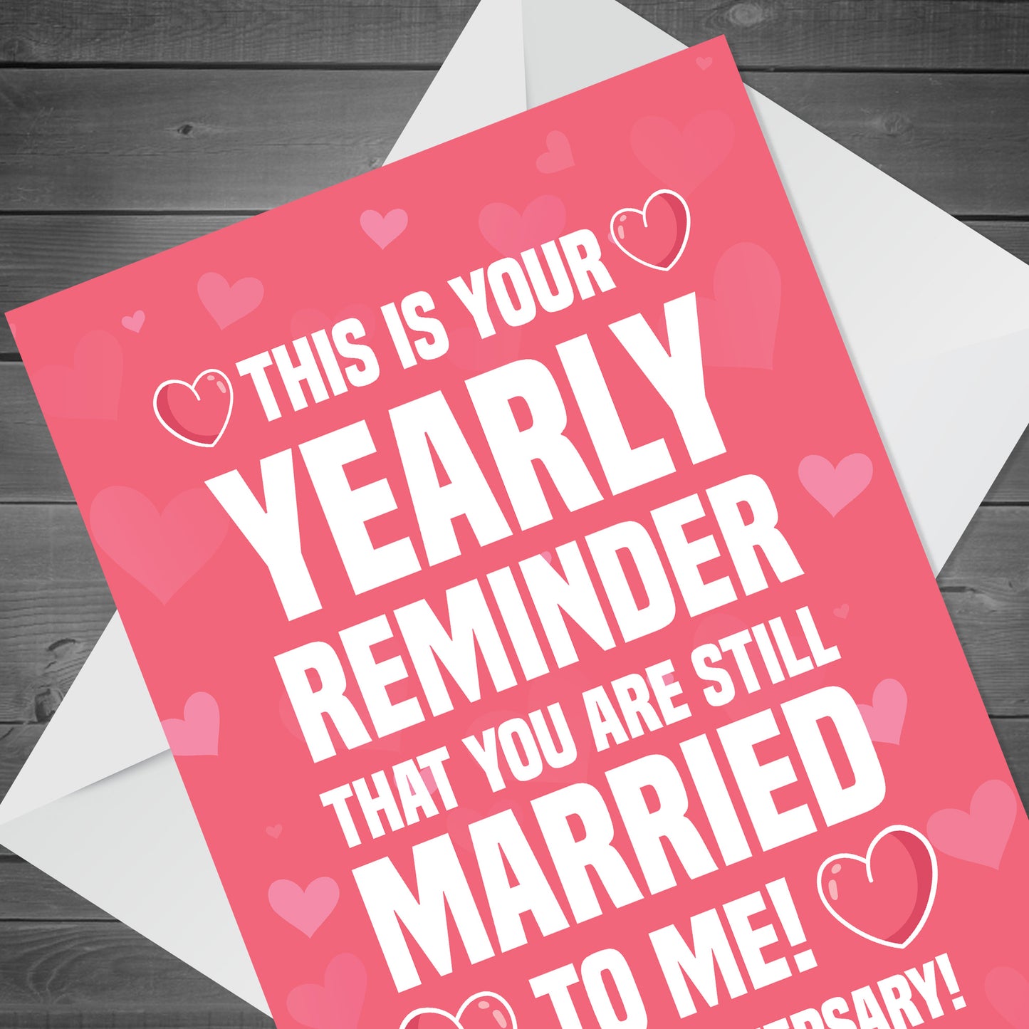Funny Wedding Anniversary Card For Husband Wife Joke Card