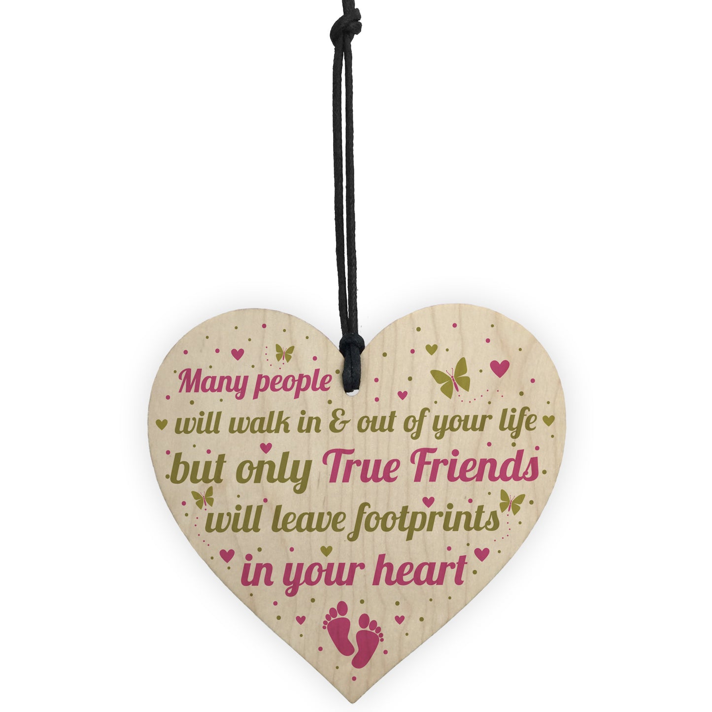 BEST FRIEND Keepsake Gift Wooden Heart Plaque Birthday Gift