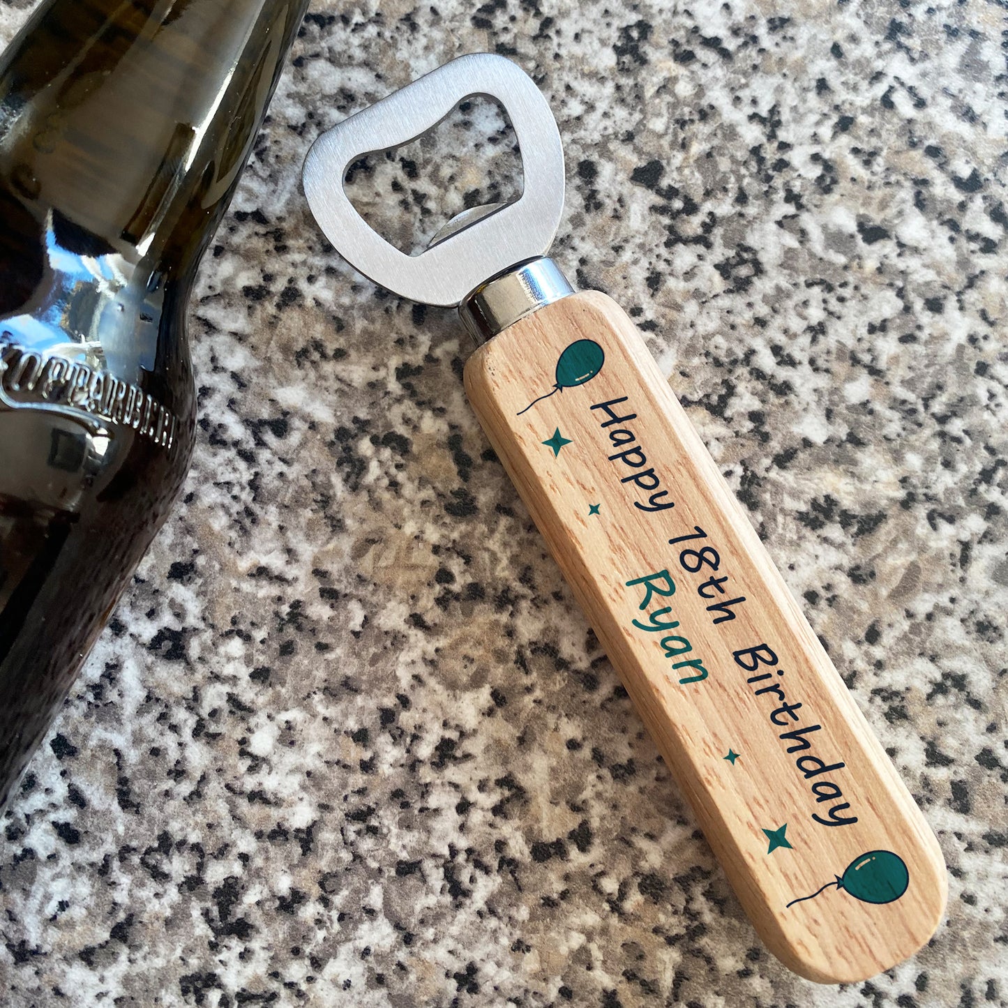Happy Birthday Gift Personalised Bottle Opener Mum Dad Brother