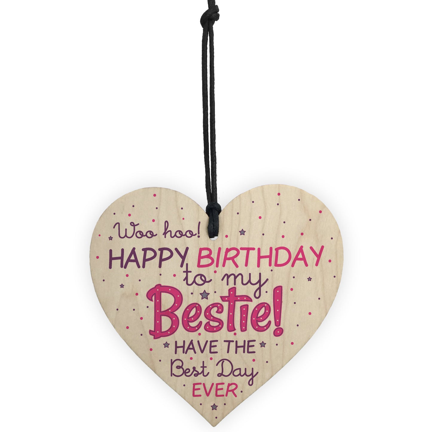 Birthday Friendship Best Friend Gift Wood Heart Plaque Thank You
