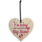 Big Sister Gift From Bump Wood Heart Newborn Baby Christmas