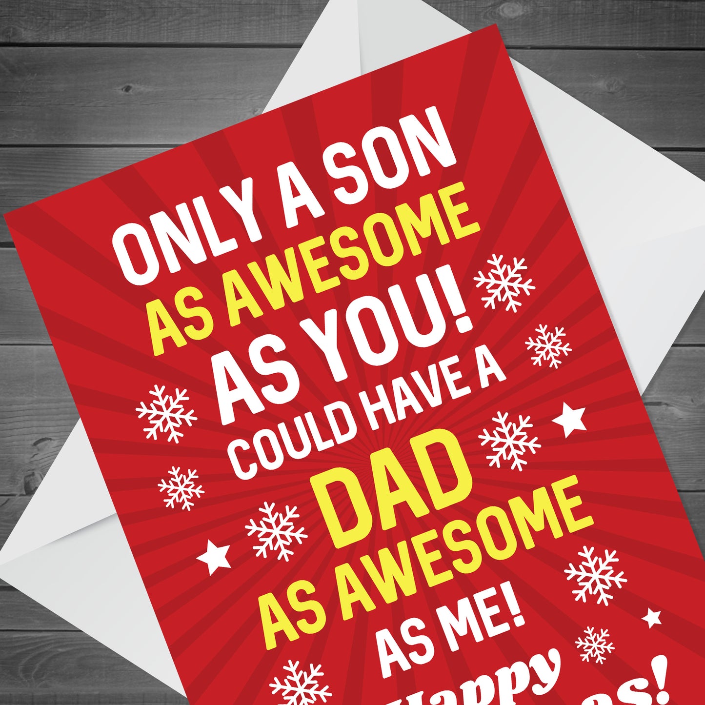 Christmas Card For Son Funny Humour Son Card From Dad Son
