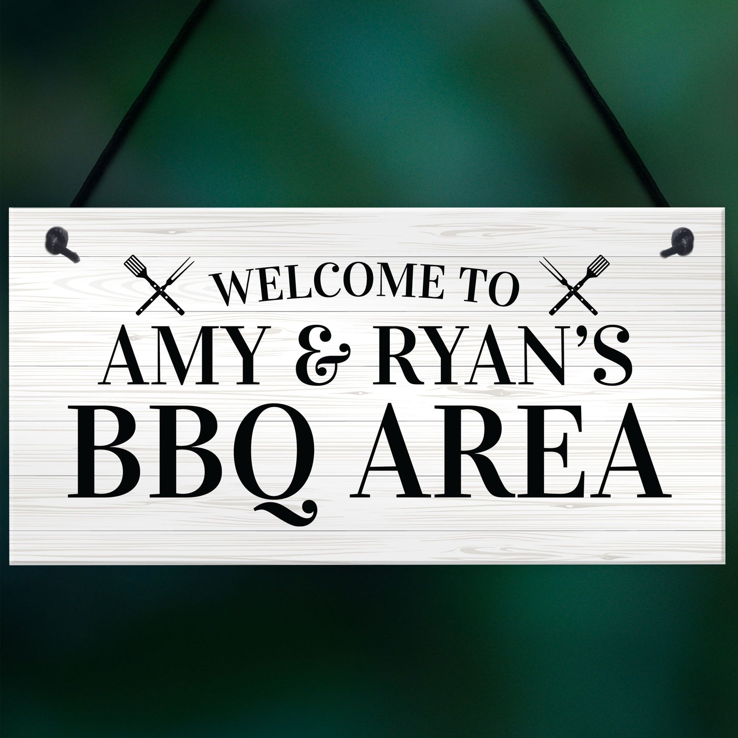 BBQ Signs For Outside Garden Personalised BBQ Area Sign