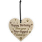 FUNNY Birthday Gift For Mum Dad Wooden Heart Gift From Dog