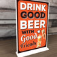 Novelty Bar Sign Standing Plaque Home Bar Man Cave Decor Bar