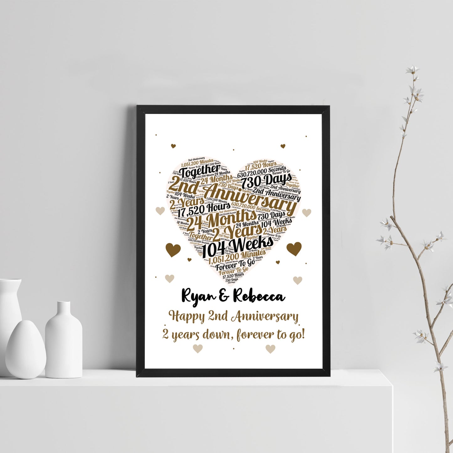 2nd Anniversary Gift Wedding Anniversary Gift For Husband Wife