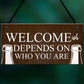 Funny Bar Welcome Sign Novelty Man Cave Gifts Home Bar Decor