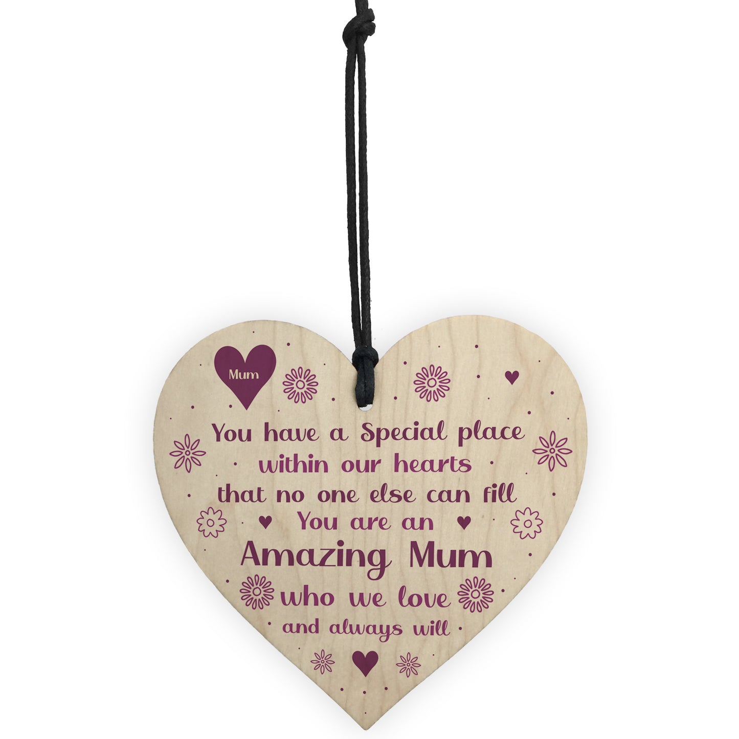 Amazing Mum Gifts For Birthday Wooden Heart Sign Thank You