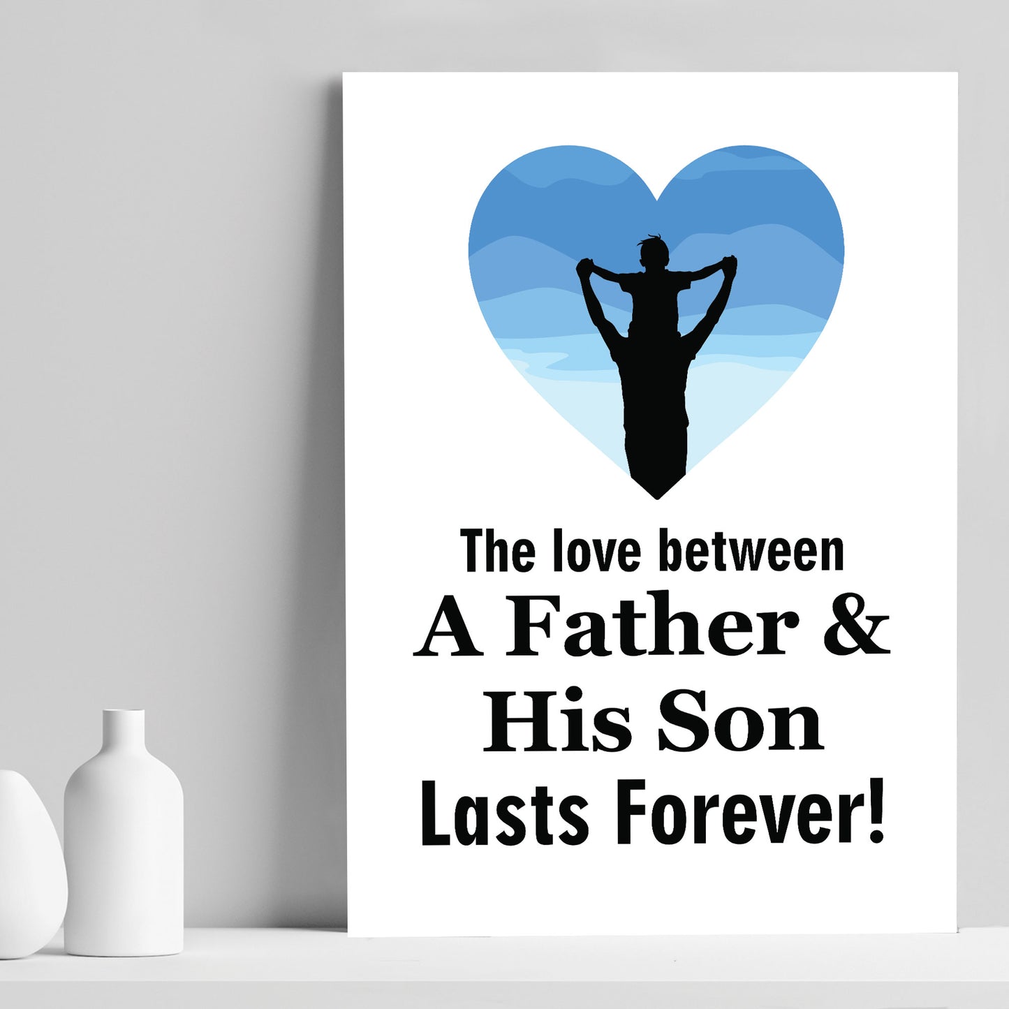 Father And Son Print Fathers Day Gift For Dad From Son
