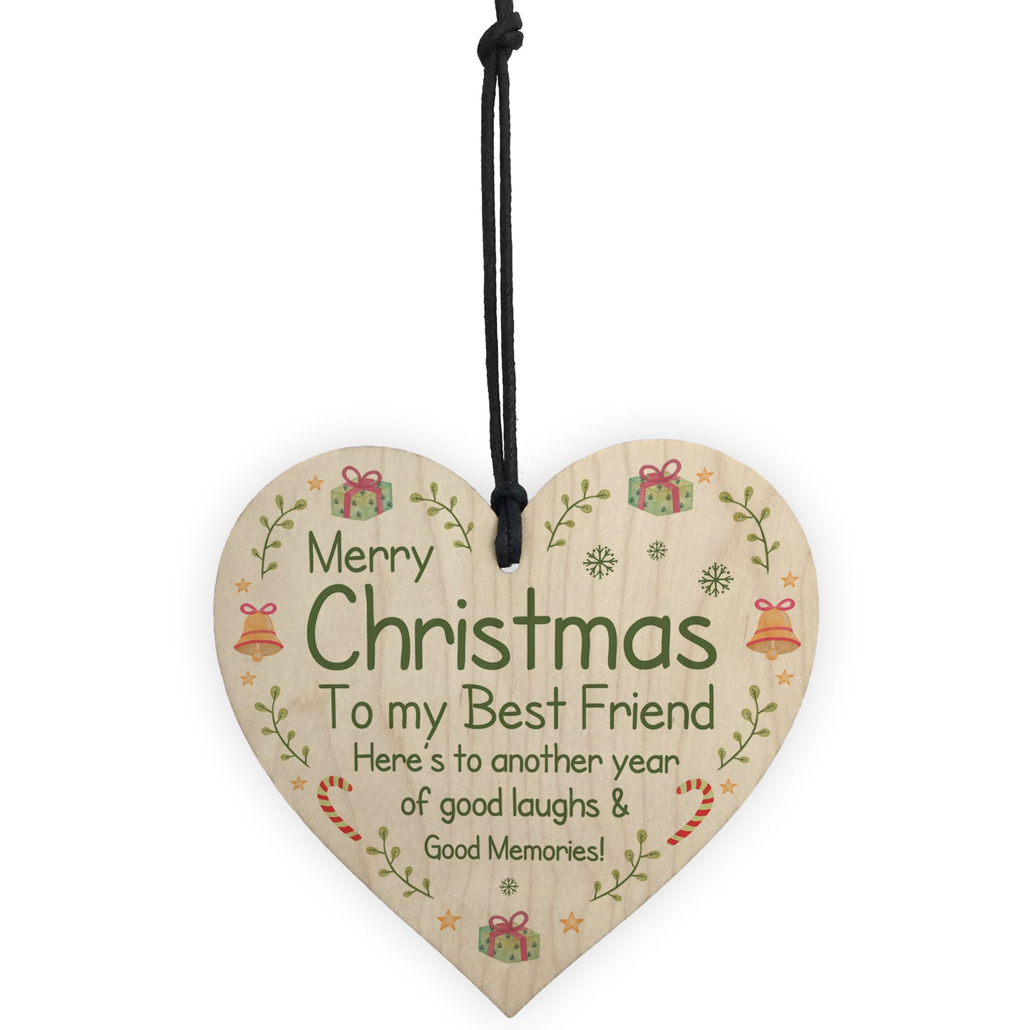 Friendship Keepsake Christmas Gifts For Best Friend Wood Heart