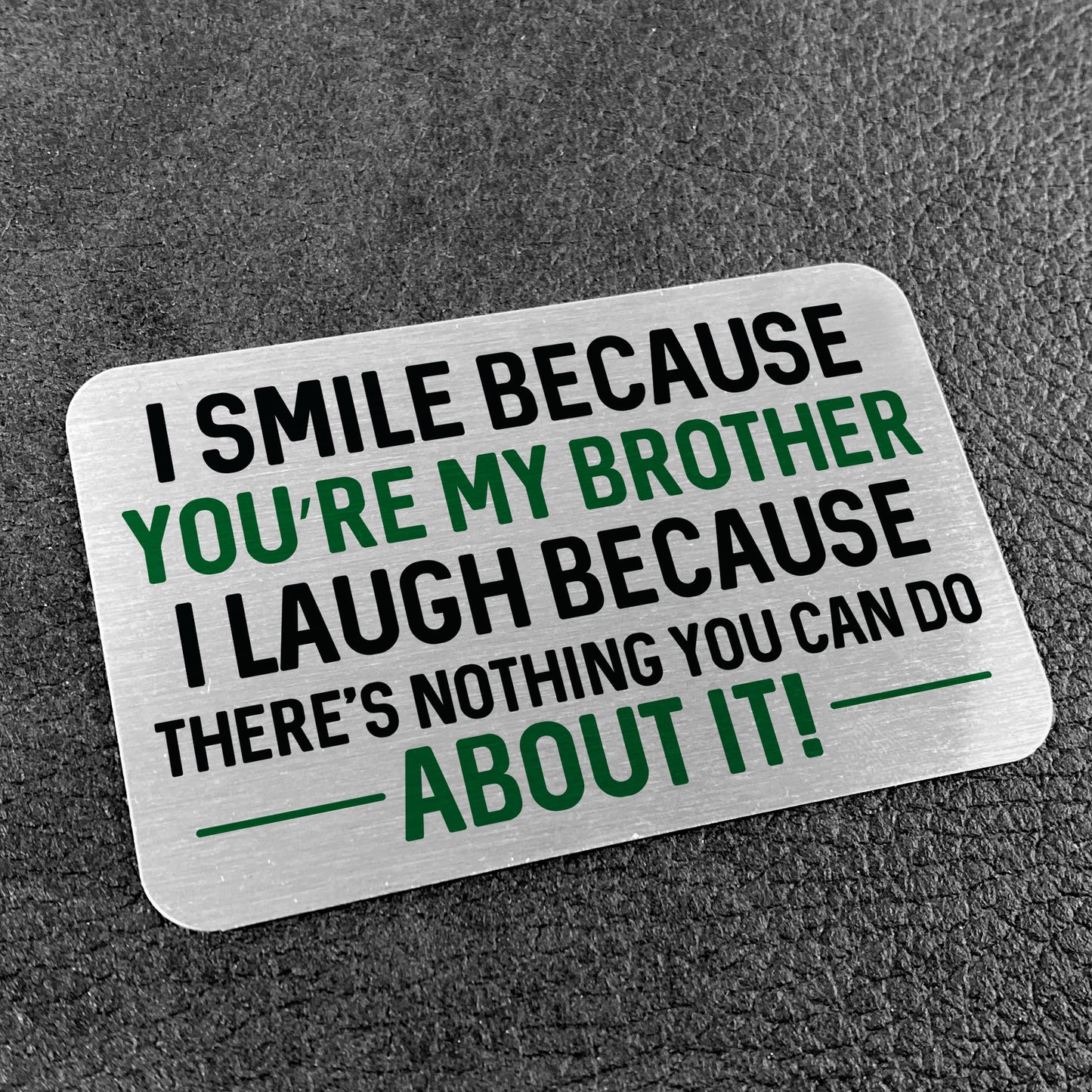 Novelty Brother Gifts Metal Wallet Card Gifts For Brother Him