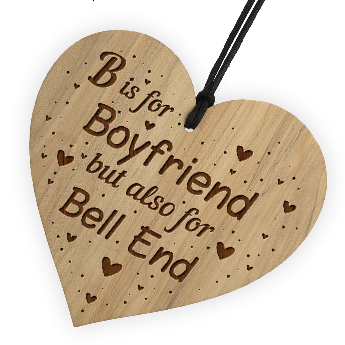 FUNNY Boyfriend Gift Engraved Heart Boyfriend Birthday Christmas