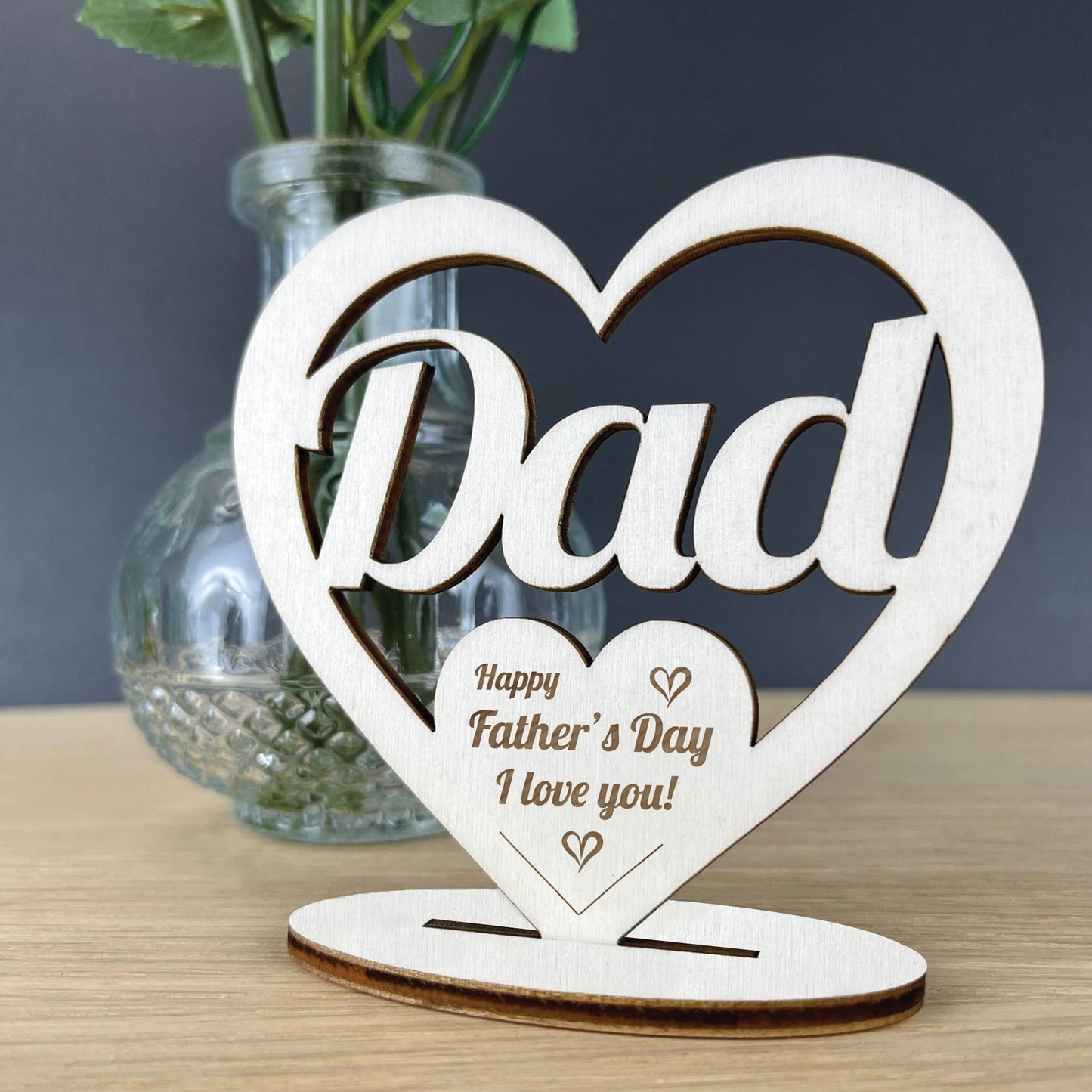 Dad Gift Ideas Wood Standing Heart Fathers Day Gift Dad Gifts