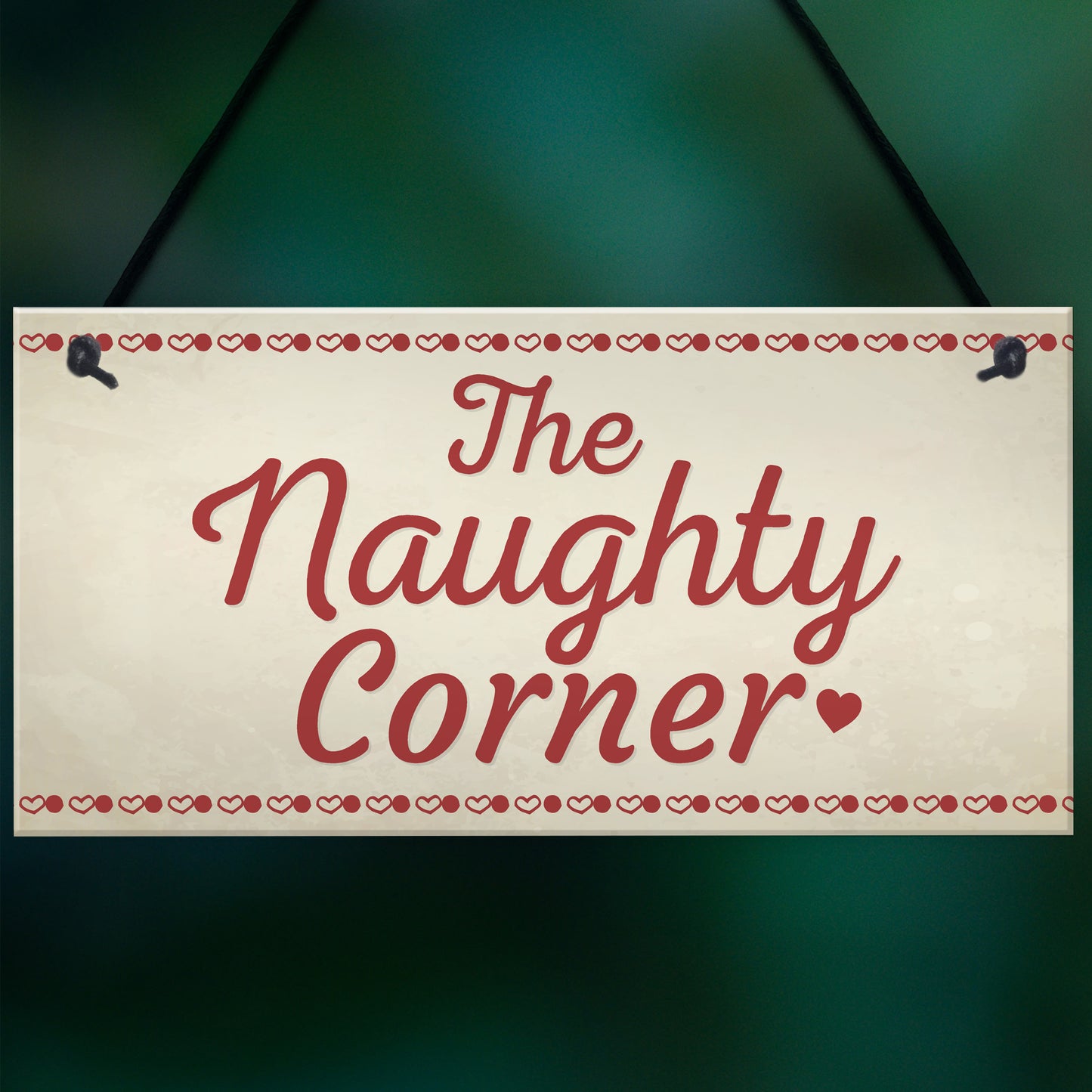 Naughty Corner Novelty Hanging Sign Home Wall Door Plaque Funny
