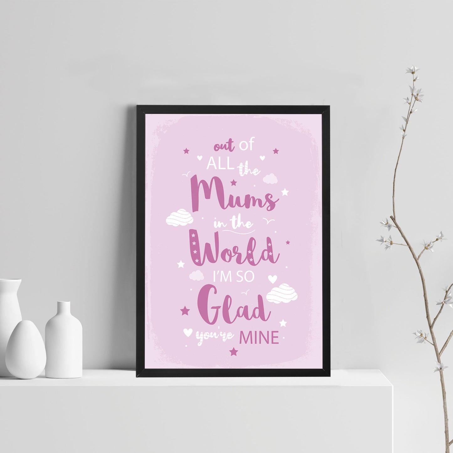 FRAMED MUM Print Birthday Gift For Mum Gift From Daughter Son