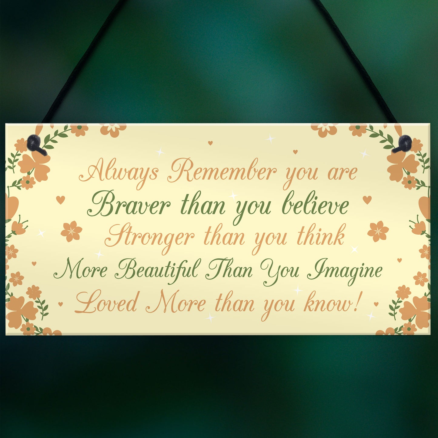 Stronger Inspirational Plaque Friendship Gifts Friendship Quote