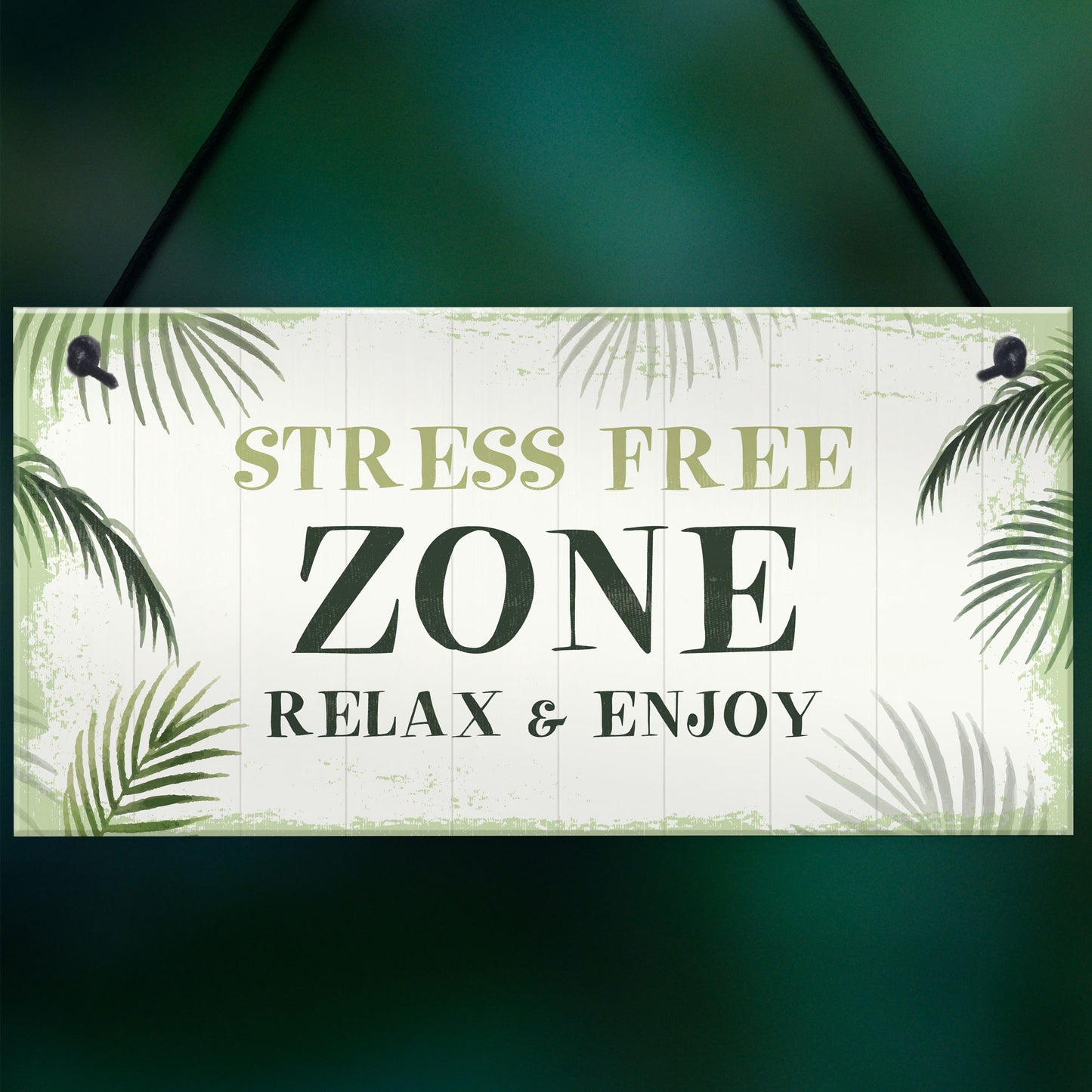 Stress Free Zone Sign Hot Tub Plaque Garden Shed Sumerhouse Sign