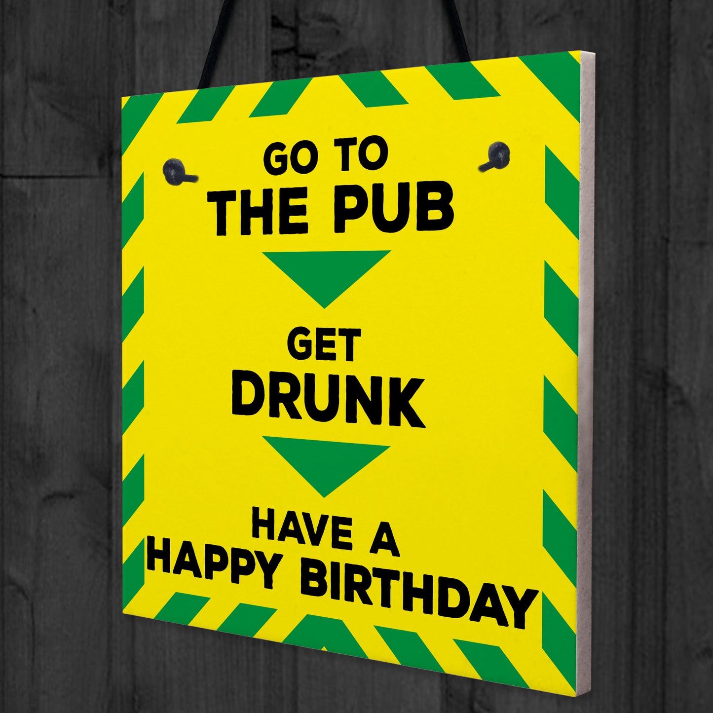 Novelty Lockdown Happy Birthday Home Bar Gift Sign