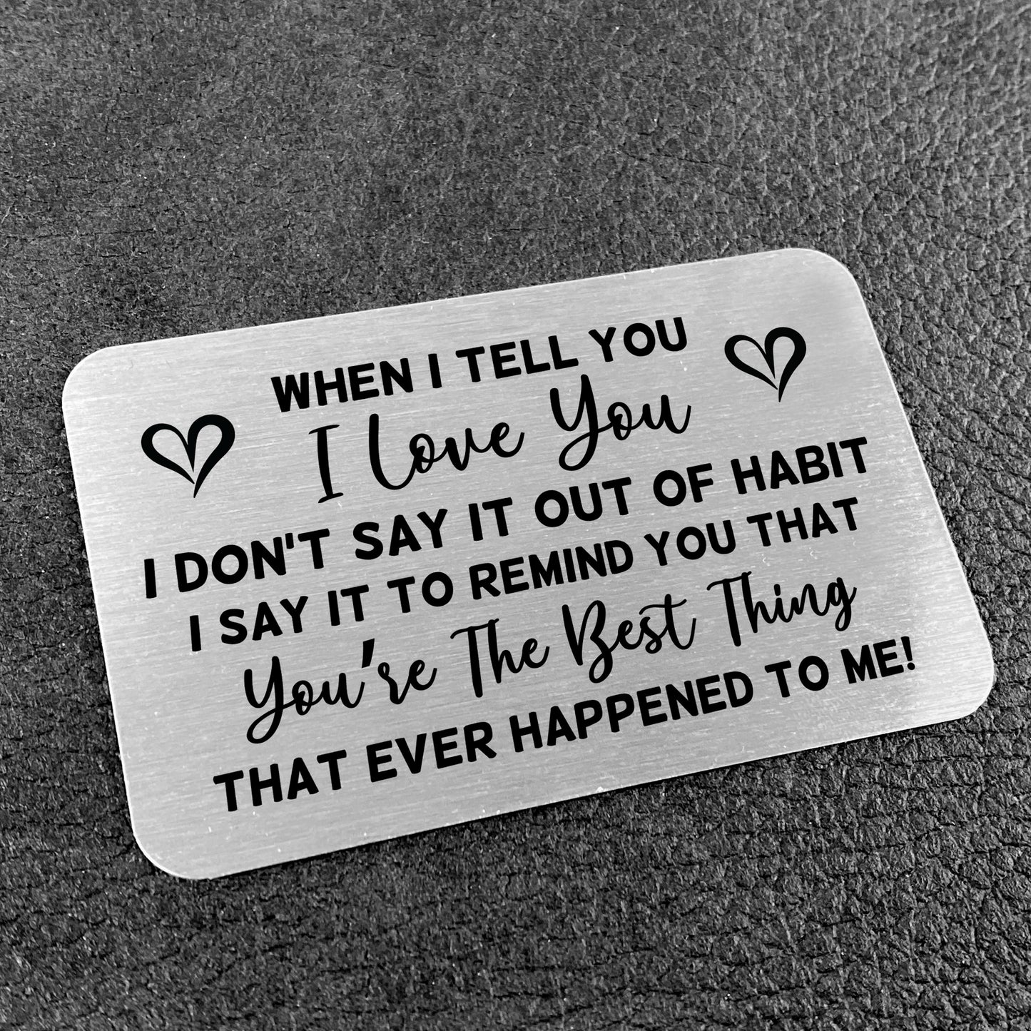 Love You Gift For Boyfriend Husband Wallet Insert Anniversary