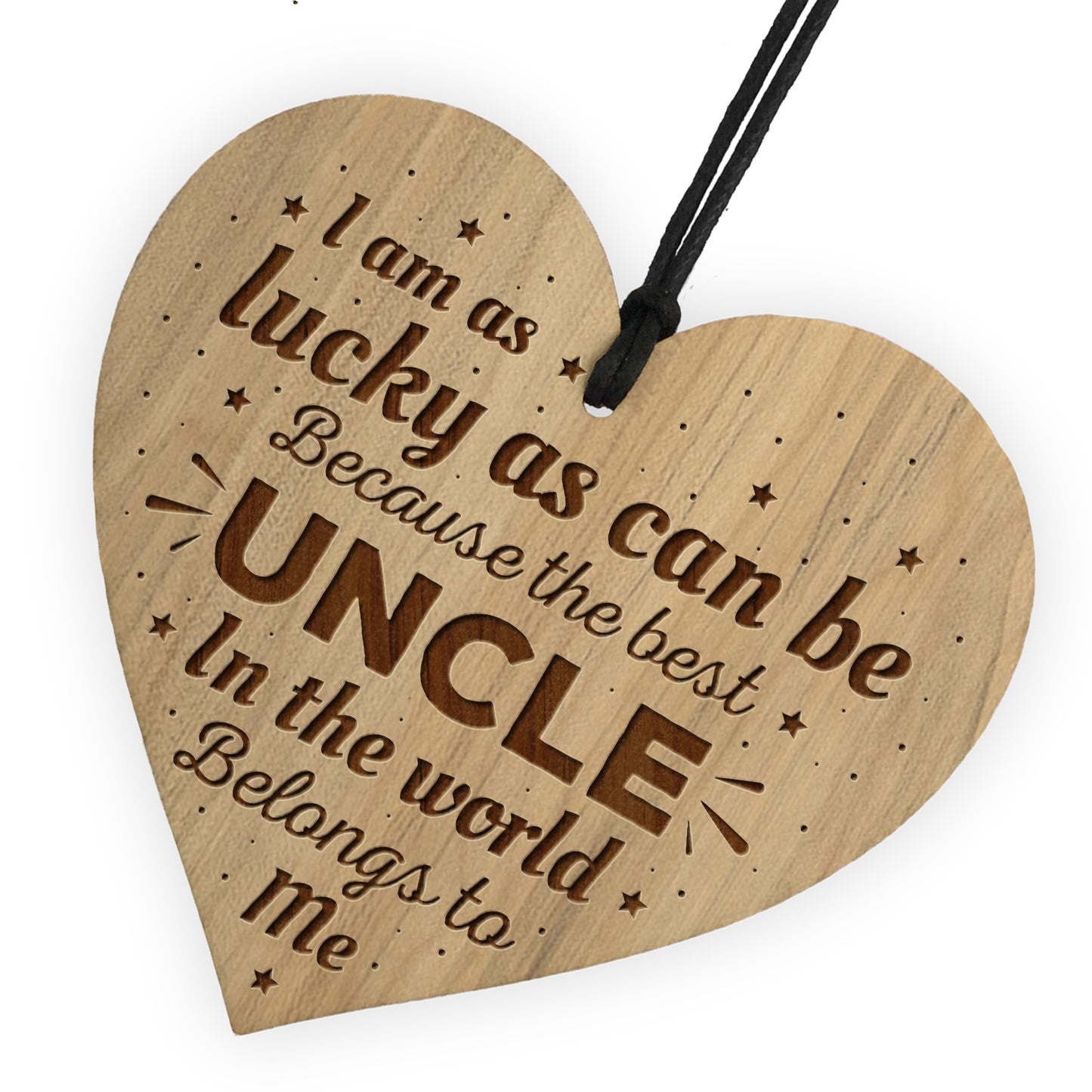 Birthday Christmas Gift For Him UNCLE GIFT Engraved Heart