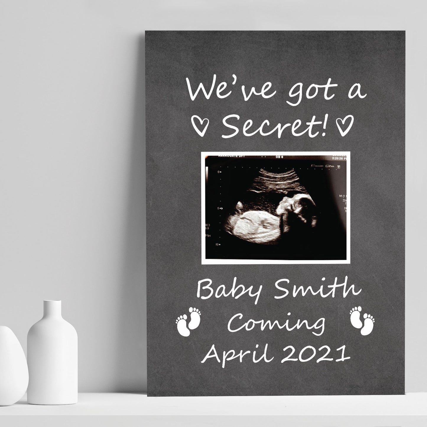 Personalised Baby Announcement Print Mummy Daddy To Be Gift