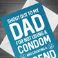 FUNNY Rude Birthday Fathers Day Card For Dad From Daughter Son