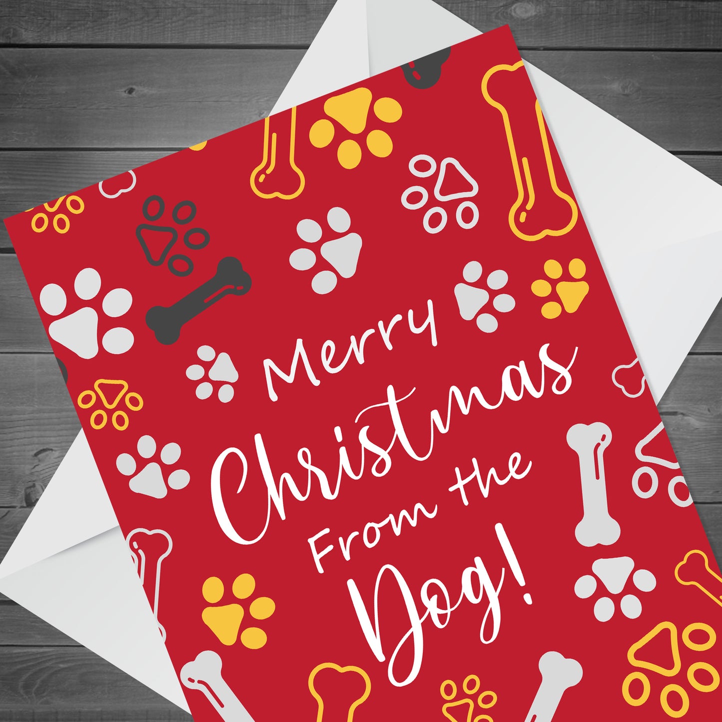 Merry Christmas Card From The Dog Funny Christmas Card For Mum