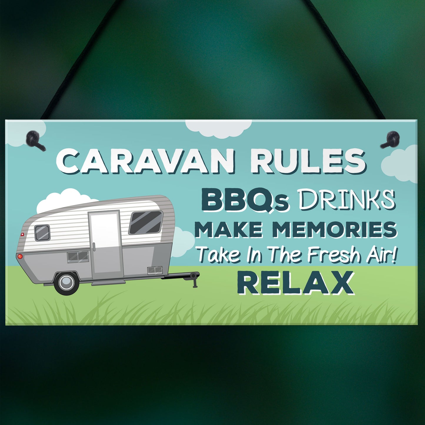 Caravan Rules Plaque Novelty Caravan Accessories Motorhome Gifts