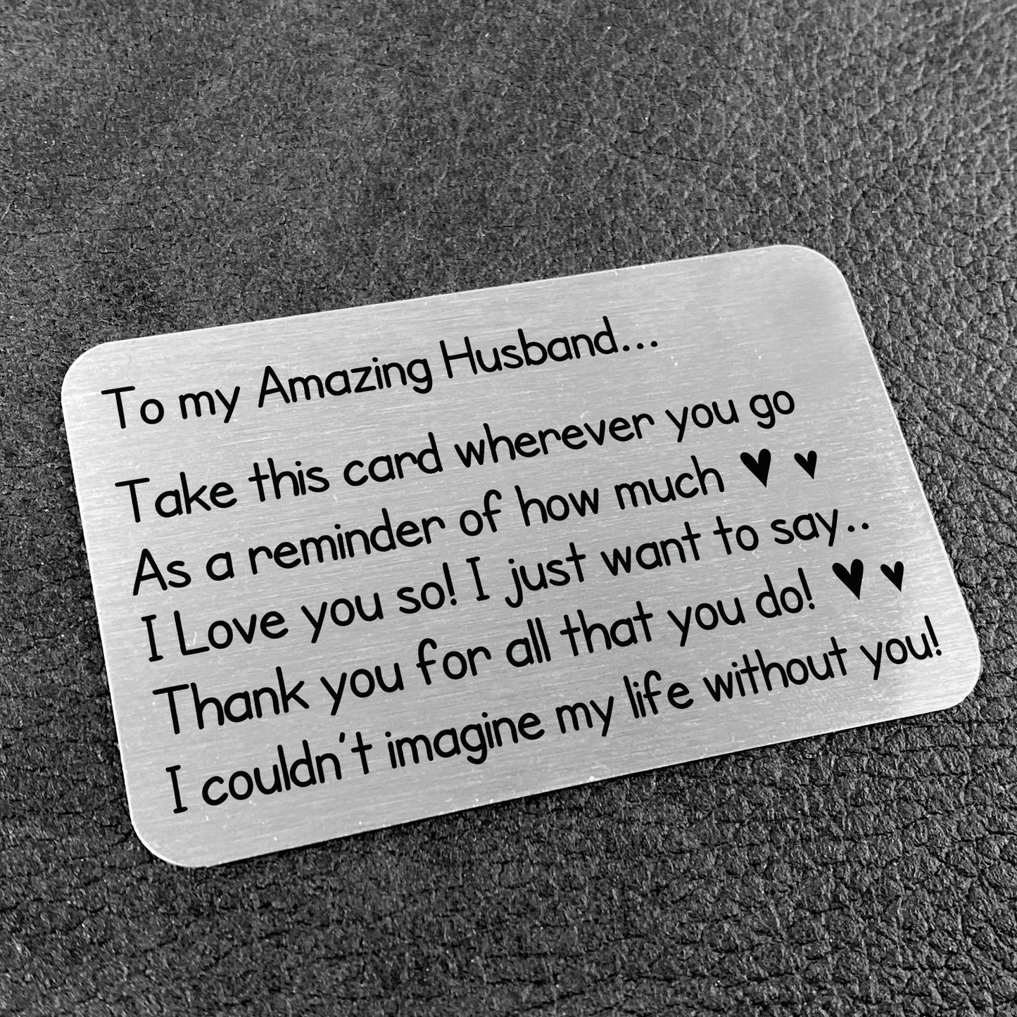 Keepsake Gift For Husband On Valentines Day Anniversary Card