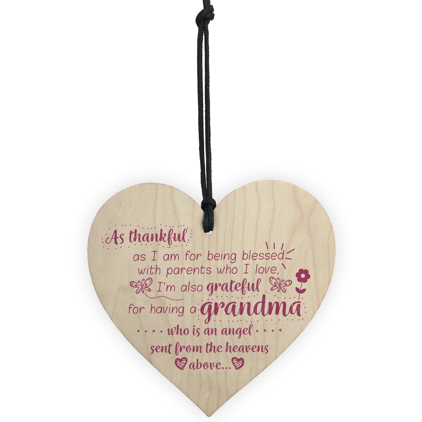 Grandma Grandparent Gran Nan Mum Plaque Sign Gift Wood Heart