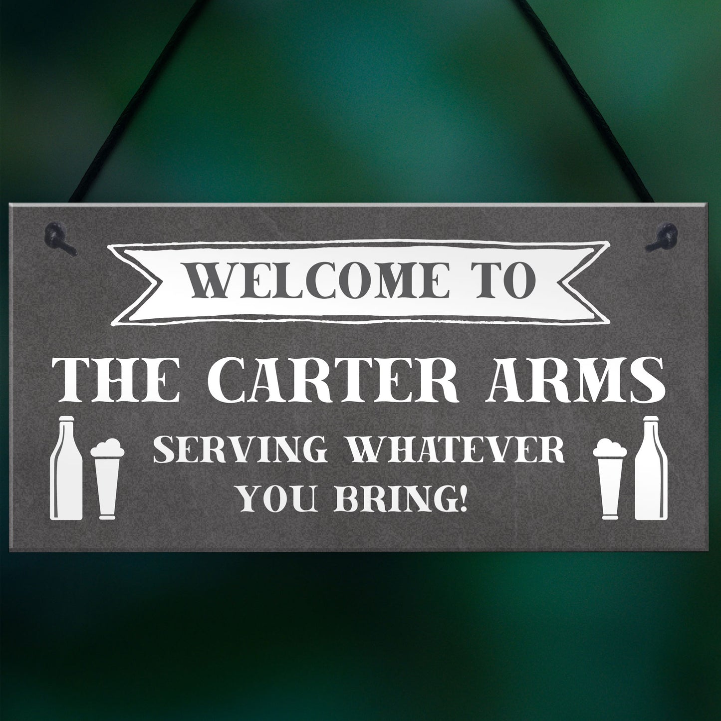 Shabby Chic Home Bar Sign Funny Man Cave Shed Plaque Alcohol