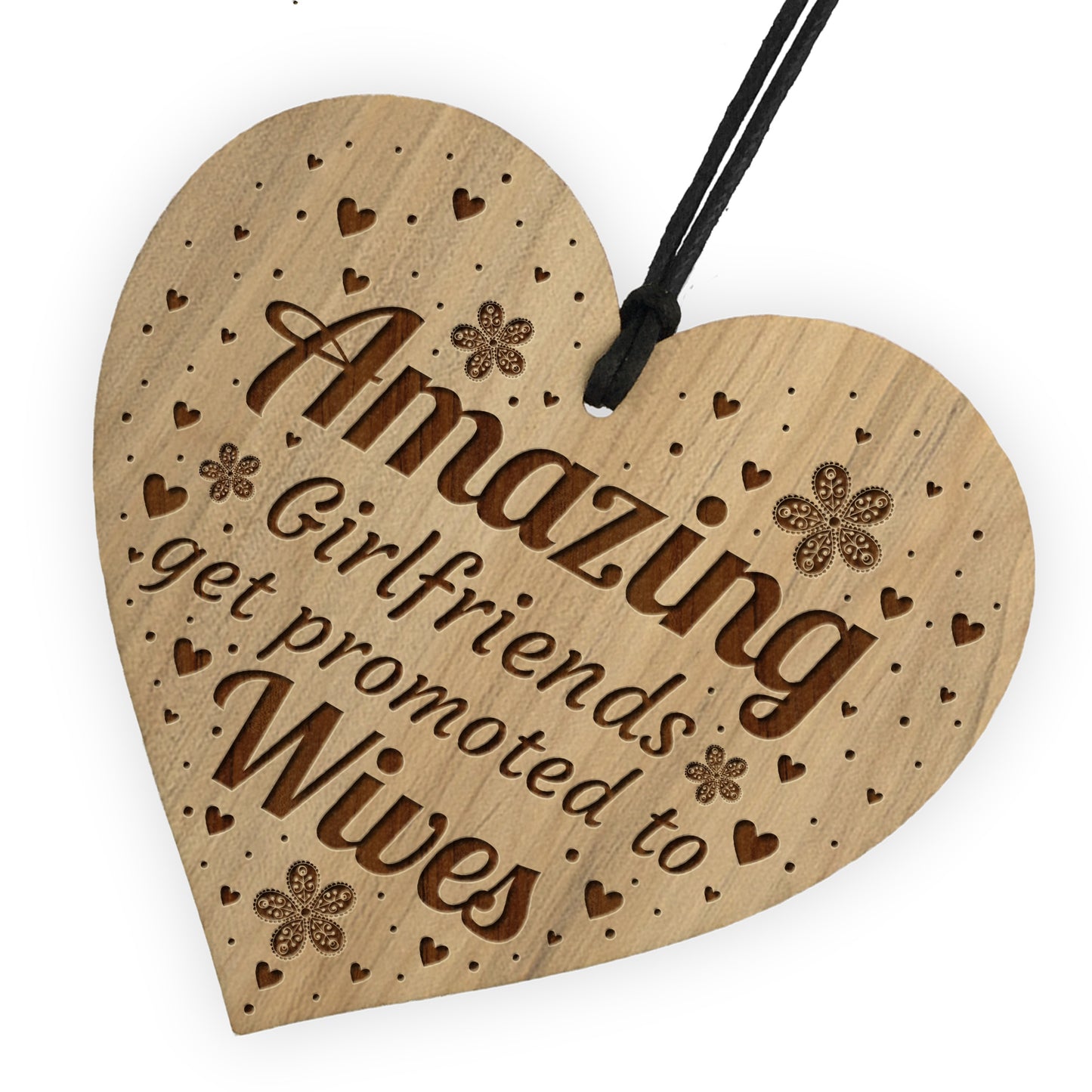 Girlfriend Gift Wife Gift Engraved Heart Engagement Wedding Gift